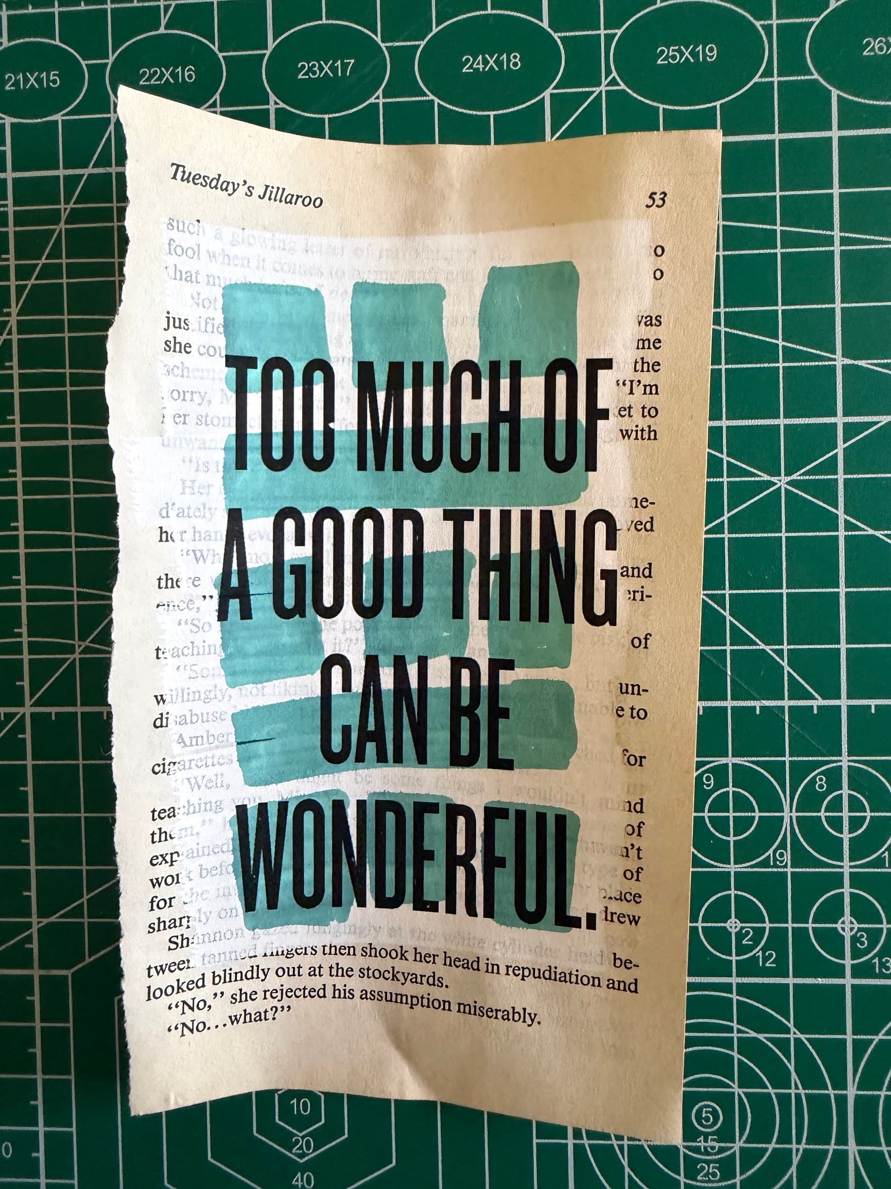 An alternate composition of the big-girls quote with the watercolor placed differently