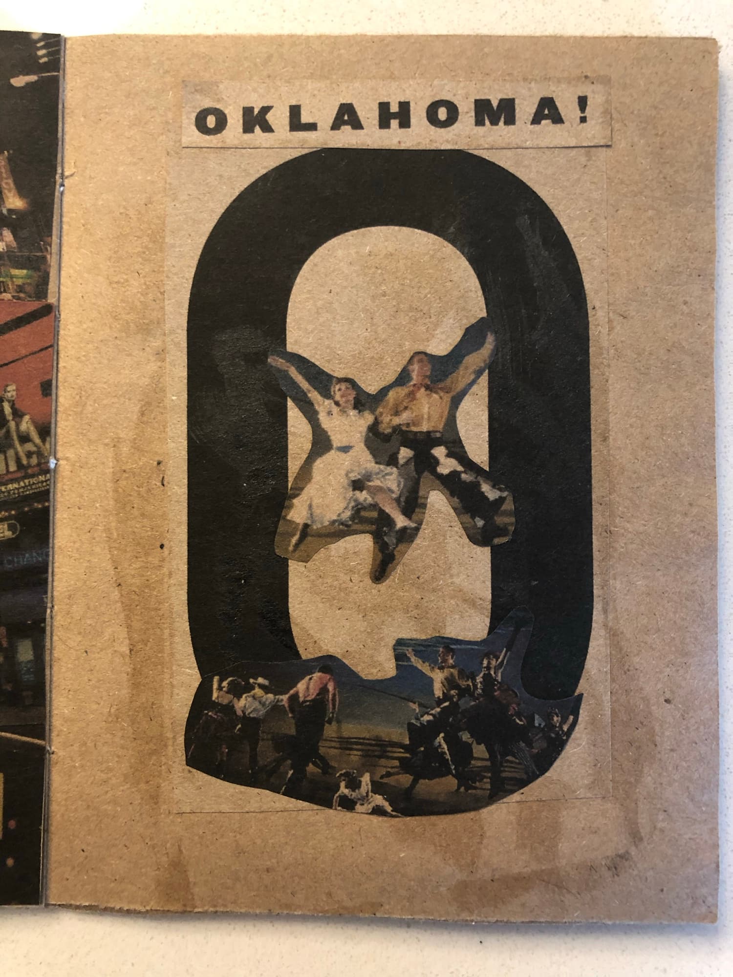 Letter spread from the handmade book