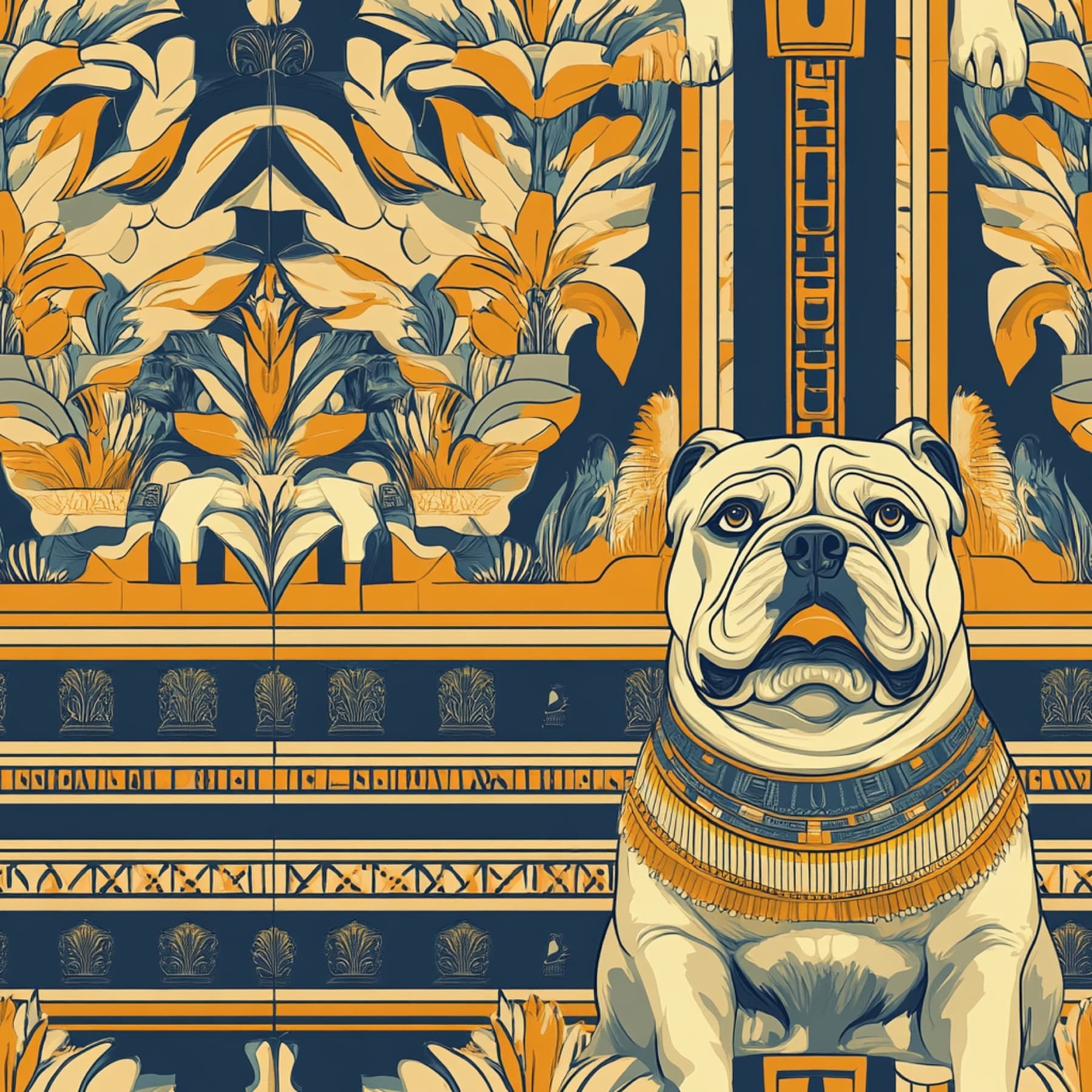 English Bulldogs: ancient culture bulldog pattern