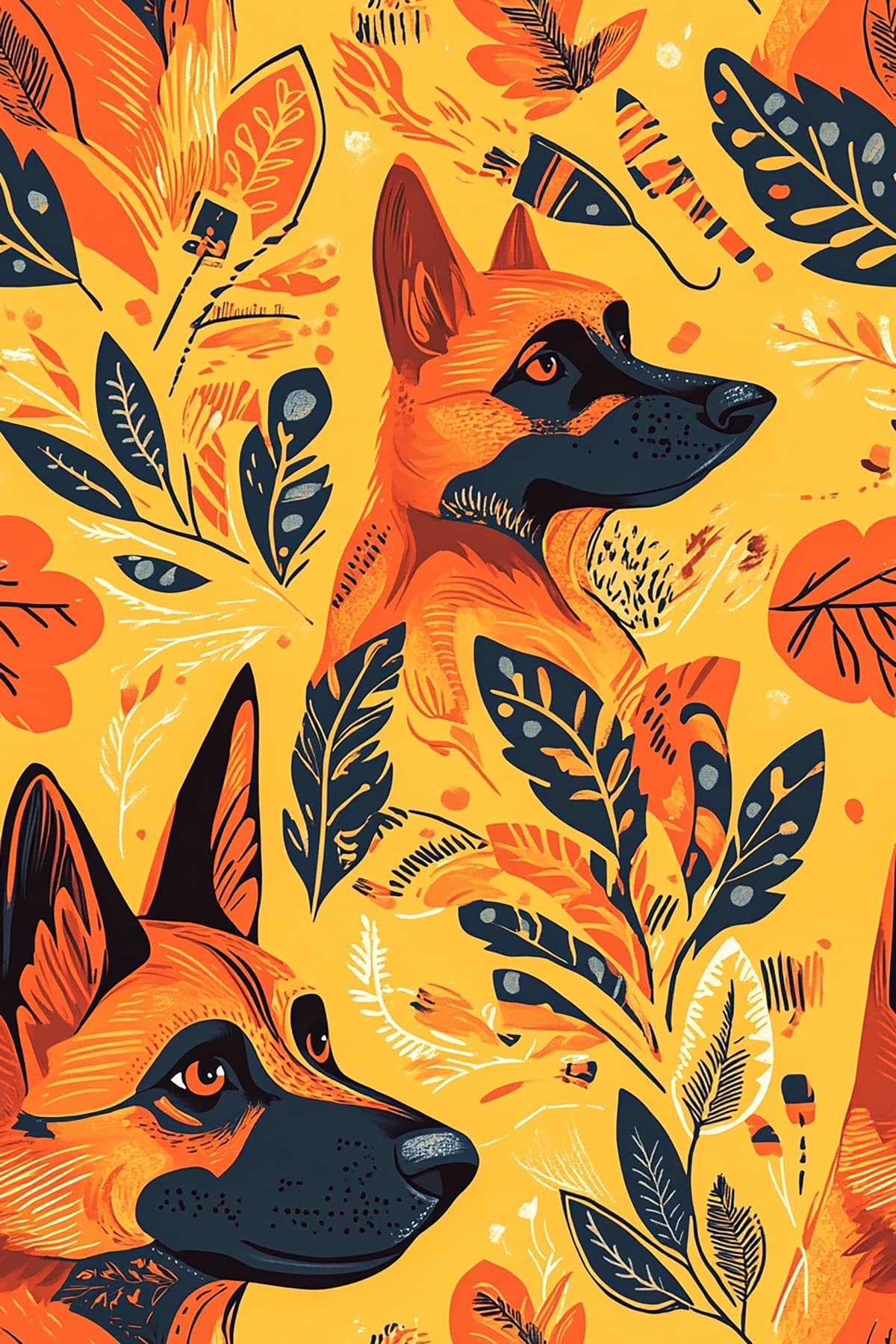 German Shepherds: adventure shepherd pattern