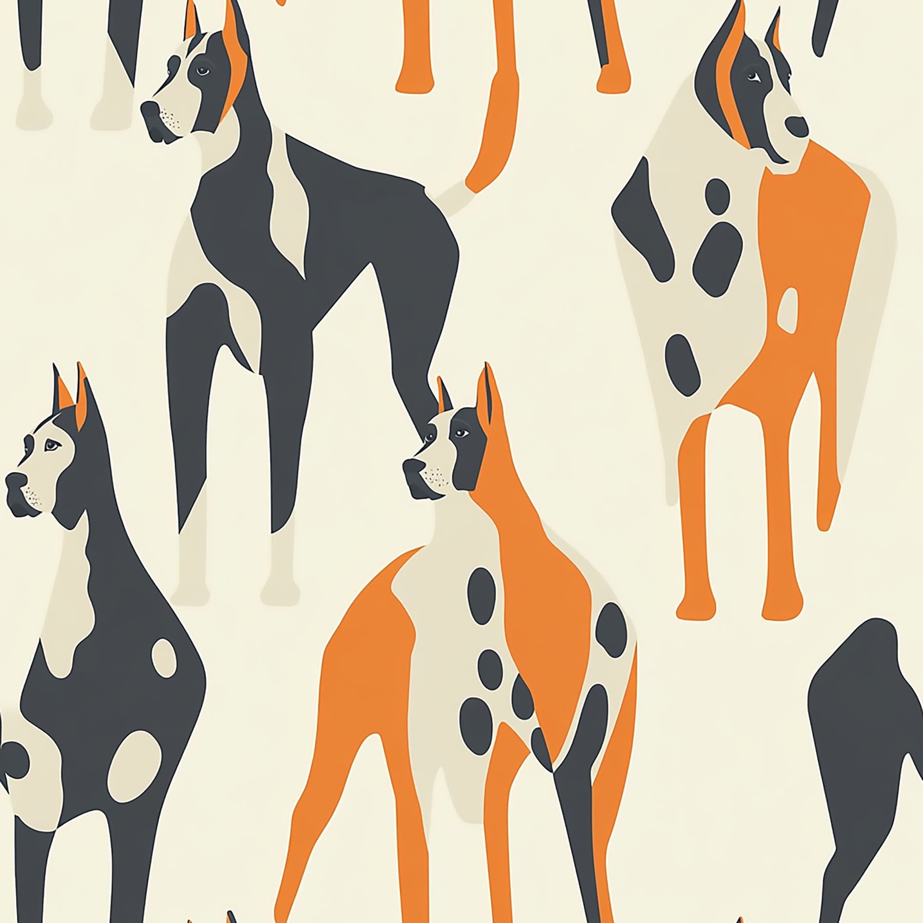 Great Danes: graceful great danes pattern