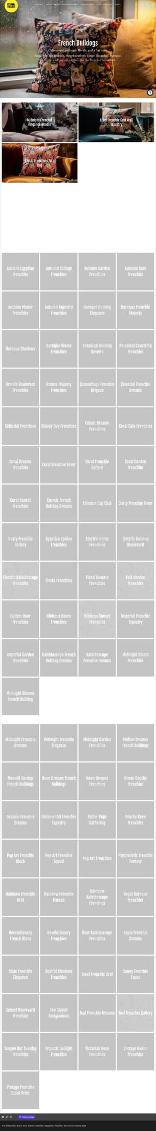The French Bulldogs collection page: same template, different breed